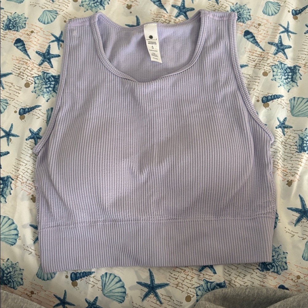 Yogalicious Light Purple Ribbed Tank Top